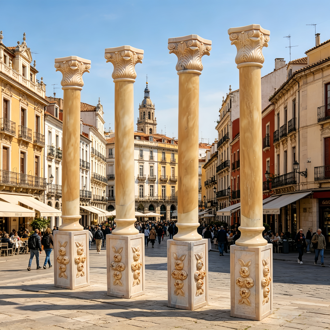 marble-columns-street-installation-project