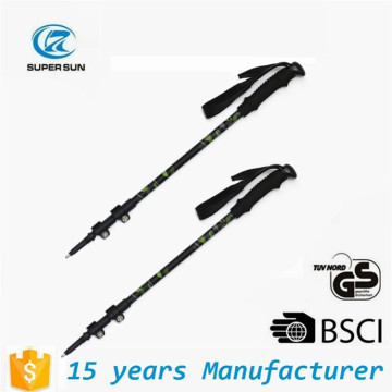 TUV/GS approved 3 sections telescopic aluminium trekking pole