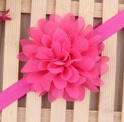 2017 new trend wholesale children chiffon flower headbands
