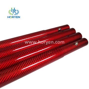 Leichtes rotes Kohlefaserpol mit Federkasten