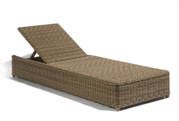 Garden Wicker Furniture Outdoor Rattan Sunlounger