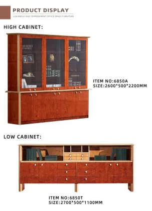 HAOSEN 6850T Italian Style Wooden Office Bookcase