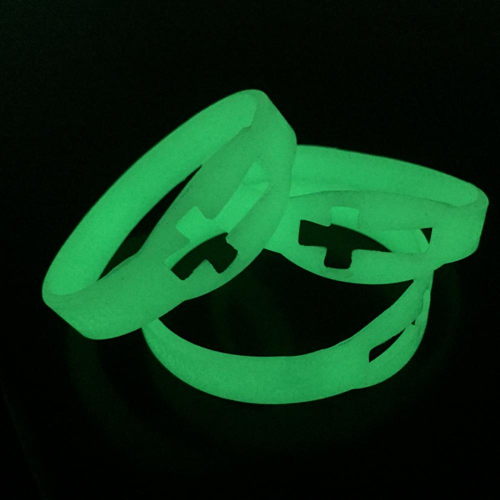 Glowing in the dark wristbands