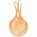 NET saco de compras em laranja, feito de algodão, durável, disponível em vários tamanhos