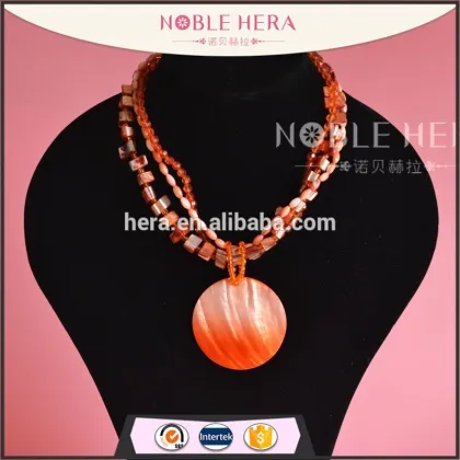 Chinese fashion candy colors coin necklace pendants