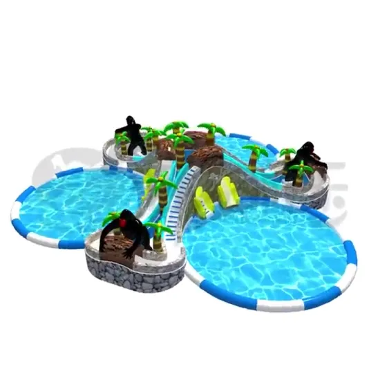 Outdoor creative design inflatable commercial water slide