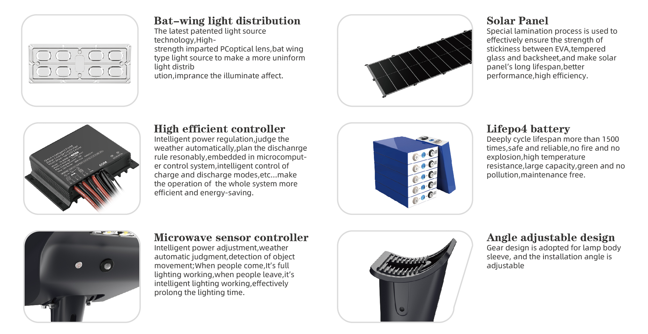 all in one solar street lights accessiores
