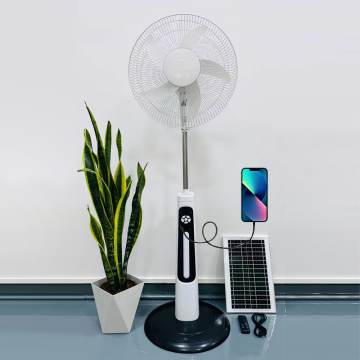 10W DC Portable Portable Rechargeable Solar Power Fan dengan Charger Kit untuk Penggunaan Rumah