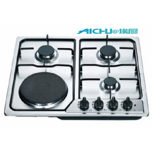 Gas Hob With Black Tempred Glass Panel