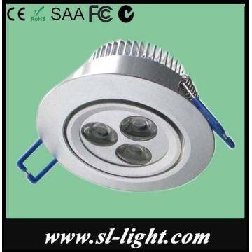 70mm Cutout Dimmable 3W LED Ceiling Down Light 220lm SAA C-tick