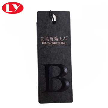 Customized product paper hangtag with custom logo