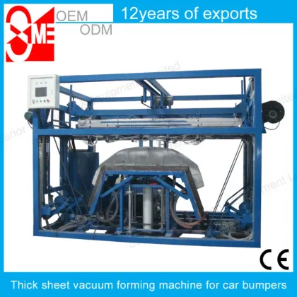 Thick sheet vacuum forming machine for car bumpers