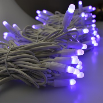 كبل مطاط أبيض عالي الجودة IP65 في الهواء الطلق ، سلسلة مصابيح LED في الهواء الطلق ، 10 أمتار قابلة للاتصال مع المكونات