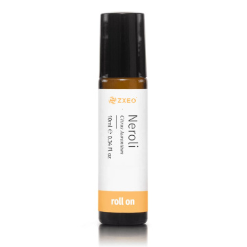 Rótulo privada 100% NEROLI NEROLI PERFUMO DE ÓLEO ESTENCIAL Roll-on 10ml para estresse e dor na pele