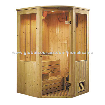 Luxury 2 people Portable Canada Solid Pine Wood Dry Steam Sauna Room (M-6008)