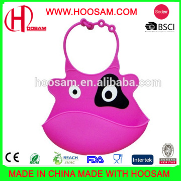 wholesale best baby bibs silicone in animal shape silicone with pocket