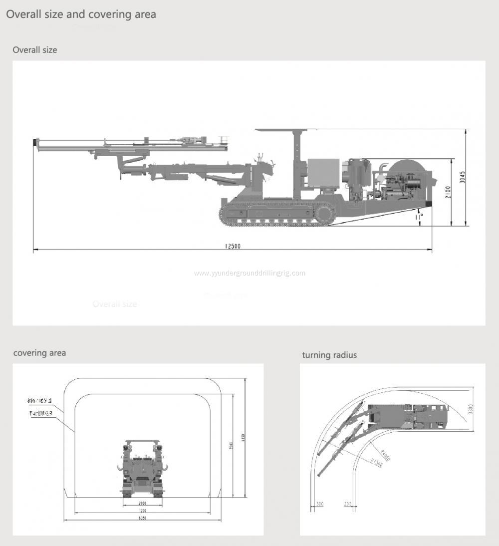 Cummins 123KW Crawler Tunneling Rig for Coal Mine