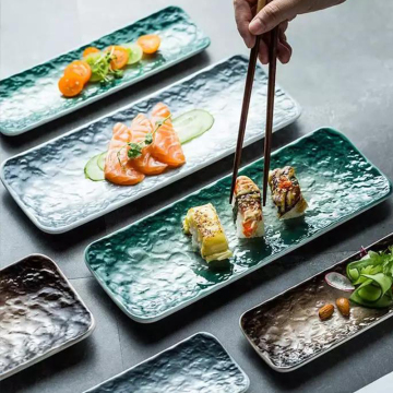 Plat pencuci mulut porselin retro - Makanan meja seramik untuk sushi dan makan malam