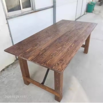 Hot Sale Solid Wood Industrial Dining and Event Tables