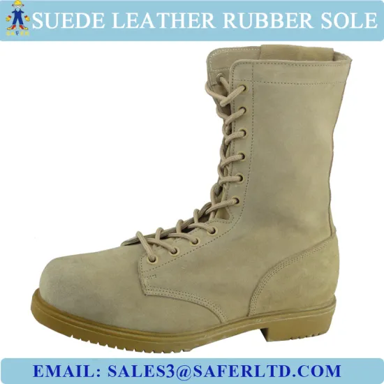 Suede leather cheap military desert combat boots