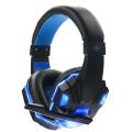 LED USB Stereo hörlurar Gaming Headset PS4