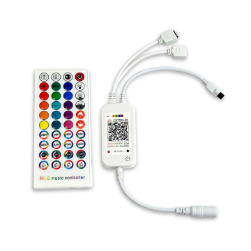 Control remoto infrarrojo Control de sonido de sonido de teléfono inteligente de 40 key Bluetooth Música para luces de tiras