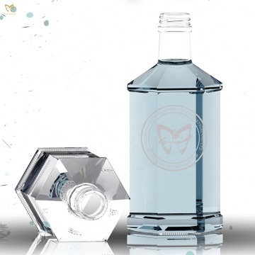 Custom Embossed Mini Rum Bottle Glass Vodka 100ml Logo