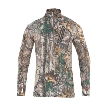 Quick Dry Merino Wool Long Sleeve Camo T-Shirts for Men - Base Layer