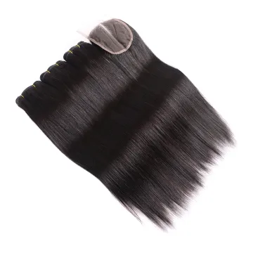 Transparent HD Lace Cuticle Aligned Human Straight Hair 4x4 Lace Closure Middle Part Virgin Hair Lace Closure with Baby Hair