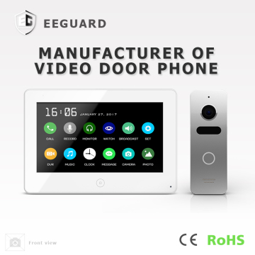 Touch Screen 7 Inches Home Security Intercom Video Door Phone with Memory