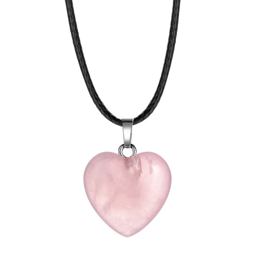 Natural Rose Quartz Crystal Healing Stone necklace Love Heart Chakra Reiki Pointed Gemstone Mothers Day Gifts