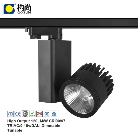 Flicker-Free 50W High Lumen 110lm/W COB LED Track Light for Stores