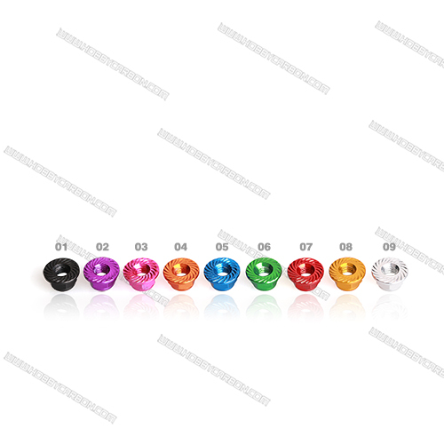 Aluminum wheel self-lock nuts