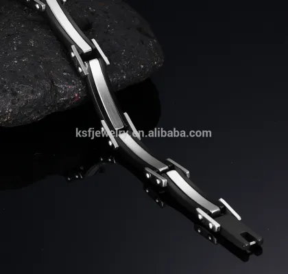 Top Quality Link Bracelet Men Jewelry Black Bracelet With Wire Bracelet Jewelry 2016