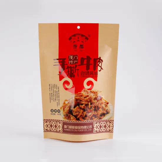 brown kraft resealable zip lock paper bags