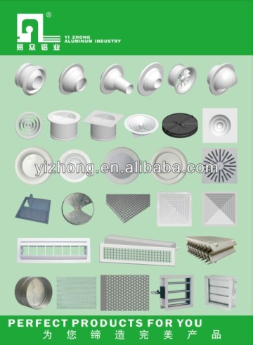 Aluminum air diffuser, plastic air diffuser