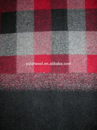 Merino wool plaid flannel fabric