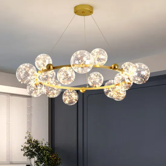 LED Glass Round Ceiling Light Chandelier for Home