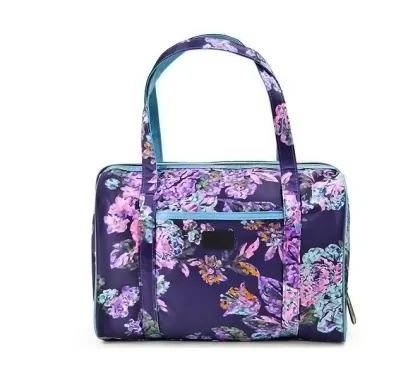 Beautiful flower printing travel floral makeup bag