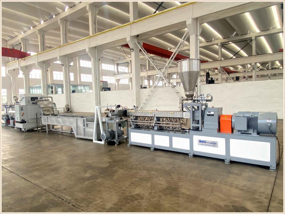 Plastic Granules Process Conical Twin Screw Machine Extruder