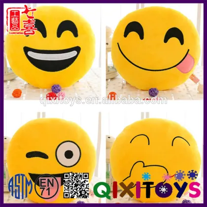 China factory online emoji poster dancing girl emoji smiley pillows