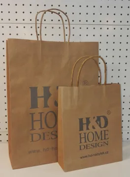 Custom Twist Handle Brown Paper Shopping Bag