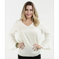 Neueste Design Damen Long Flare Sleeve Shirts