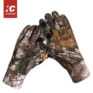 Camouflage Anti-Slip Finger Gloves for Men - Workout, Shooting, Hunting