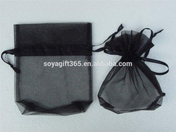 7x9cm Black Organza Jewelry Candy Gift Wedding Xmas Pouches Bags 1000pcs/lot