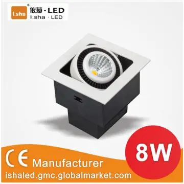 130*130mm rectangle ceiling led grille light 8w grille light