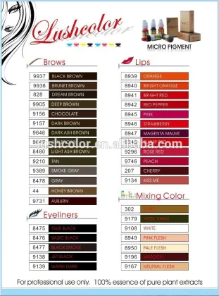 LUSHCOLOR Best tattoo ink eyebrow eyeliner eyelip tattoo machine Permanent makeup ink pigment