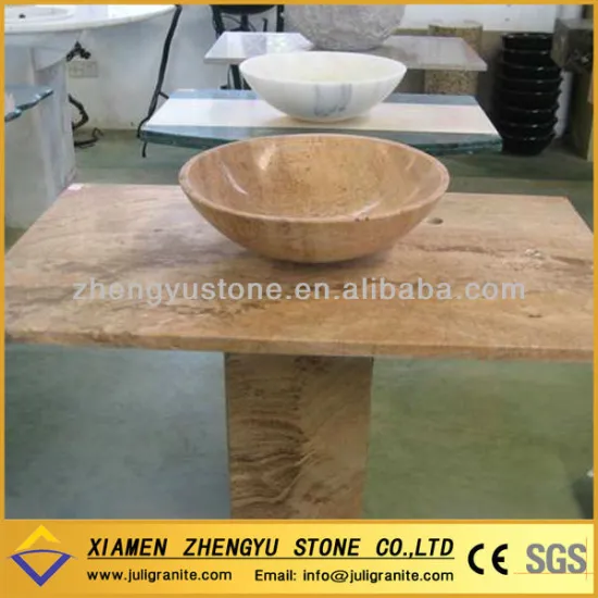 Chinese Brown Travertine Basin