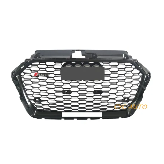 Hot Sale RS3 Style Black Silver Honeycomb Front Bumper Grille for Audi A3/S3 8V Sportback 2016-2019