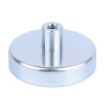 Round Ferrite Pot Magnet With Inside Threaded Rod